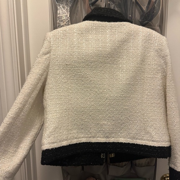 Alice & Olivia White and Black Tweed Jacket - Picture 3 of 3